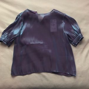 Zara holo purple and blue top